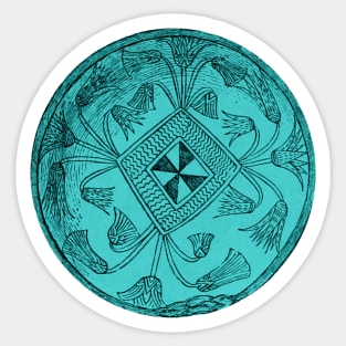 Egyptian Faience Lotus Bowl Sticker